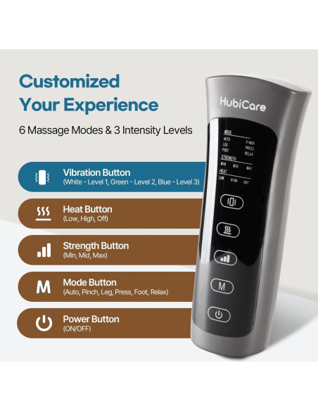 Masajeador de Piernas HuBDIC FE-7207 con Calor y Compresión
