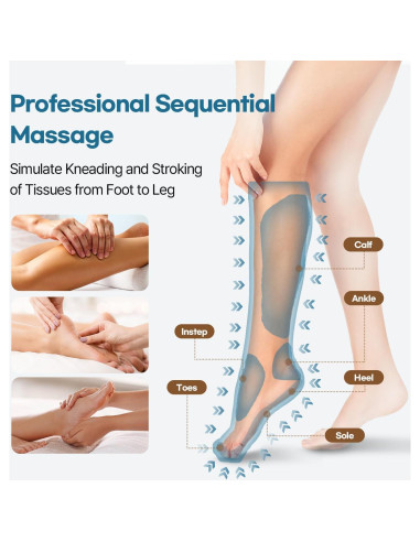 Masajeador de Piernas HuBDIC FE-7207 con Calor y Compresión