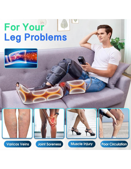 Masajeador de Piernas SLOTHMORE con Calor y Compresión de Aire