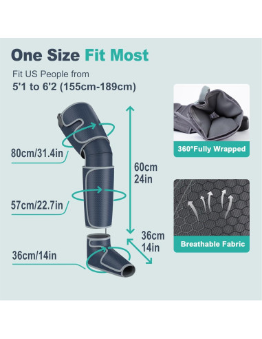 Masajeador de Piernas SLOTHMORE con Calor y Compresión de Aire