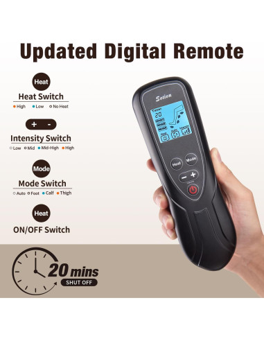 Masajeador de Piernas Sotion con Calor y Compresión 4 Modos