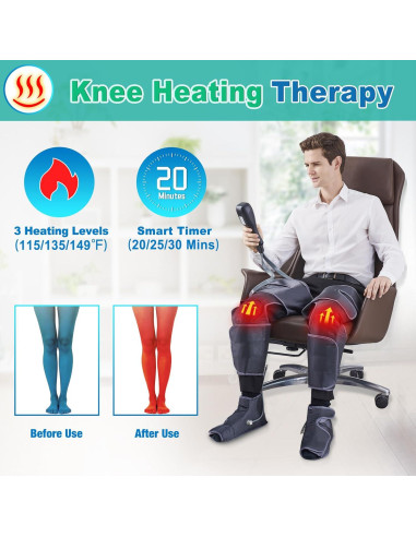 Masajeador de Piernas Slothmore con Compresión de Aire y Calor