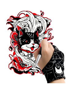 Guante de Dibujo Digital XPPen con Estampado de Gato - Unisex 2