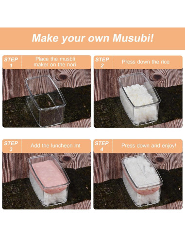 Kit de Molde de Musubi MIUQILAIY 3 Piezas Antiadherente BPA