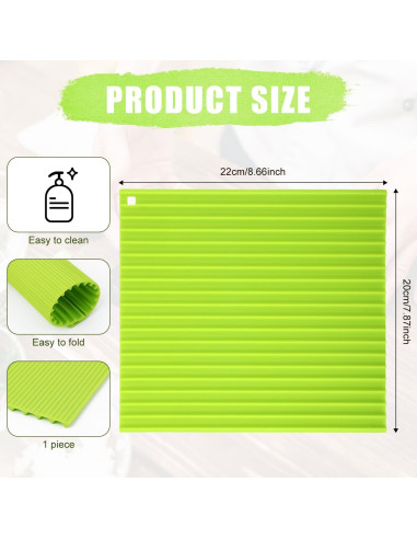 Estera de Sushi de Silicona BOXOB 22x20cm Verde Reutilizable