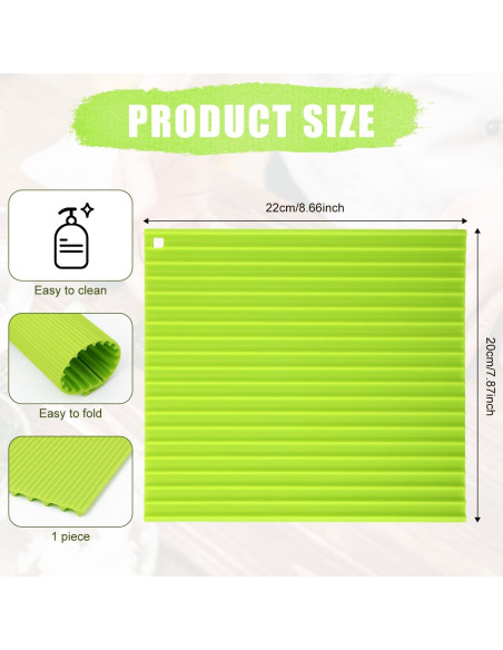 Estera de Sushi de Silicona BOXOB 22x20cm Verde Reutilizable