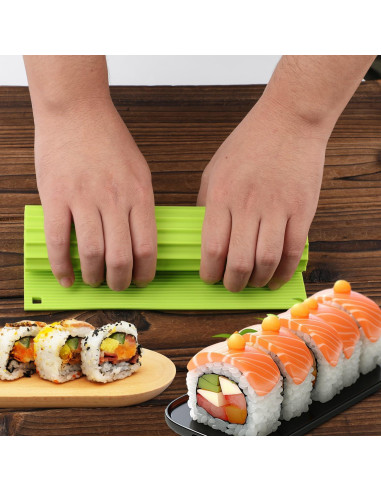 Estera de Sushi de Silicona BOXOB 22x20cm Verde Reutilizable
