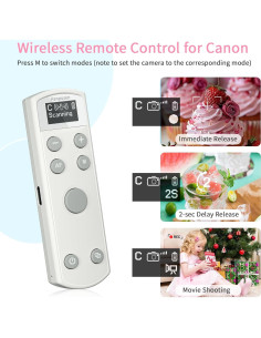 Disparador Remoto Inalámbrico Hanpusen para Canon con Pantalla OLED 2