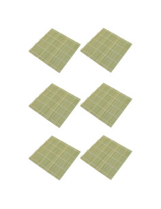 Esteras de Sushi de Bambú JapanBargain Paquete de 6