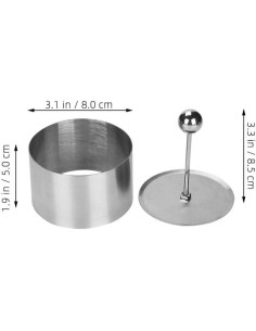 Molde de Onigiri Garneck Acero Inoxidable 8.5x8cm Plata 2