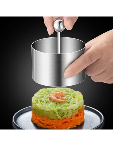 Molde de Onigiri Garneck Acero Inoxidable 8.5x8cm Plata