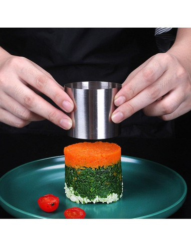 Molde de Onigiri Garneck Acero Inoxidable 8.5x8cm Plata