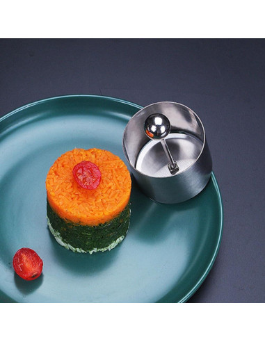 Molde de Onigiri Garneck Acero Inoxidable 8.5x8cm Plata