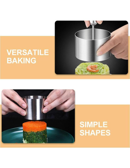 Molde de Onigiri Garneck Acero Inoxidable 8.5x8cm Plata