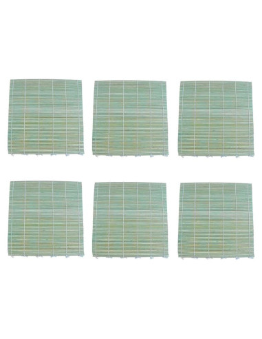 Juego de 6 Esteras de Bambú para Sushi JapanBargain 24 cm