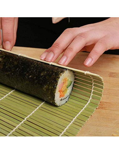 Juego de 6 Esteras de Bambú para Sushi JapanBargain 24 cm