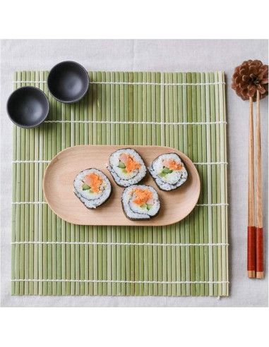 Juego de 6 Esteras de Bambú para Sushi JapanBargain 24 cm