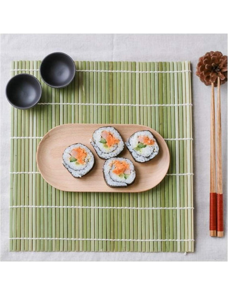 Juego de 6 Esteras de Bambú para Sushi JapanBargain 24 cm