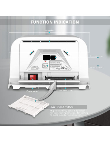 Secador de Manos Automático Modunful M-2008S1-W 1200W