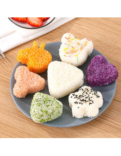 8 Piezas Molde de Arroz Triangular y Espátula EOQPDECD 2