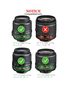 Tapa de lente de 52mm para Nikon D3100 D3200 D3300 D5100 D5200 D5300 D5500 2