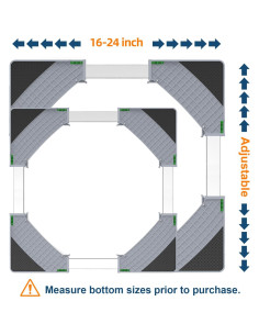 Soporte Ajustable para Mini Nevera HQO LOVL 40.64-60.96 cm Gris 2