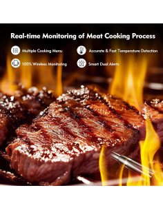 Termómetro de Carne Inalámbrico Aurasky CP20 Bluetooth 152m 2
