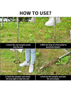 Sonda de Suelo TIRYIUOU 91 cm Acero Inoxidable con Pedal 2