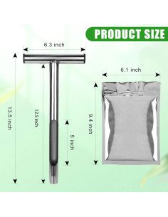 Sonda de Suelo 34.29 cm Acero Inoxidable Sumalon con 2 Bolsas 2