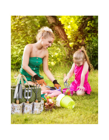 Juego de Herramientas de Jardinería A-Digital 9 Piezas Verde