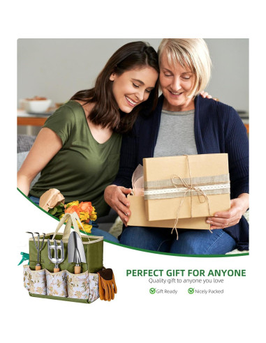 Juego de Herramientas de Jardinería A-Digital 9 Piezas Verde