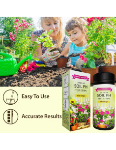 Kit de Prueba de pH del Suelo Dewildetradingco - 100 Tiras 2