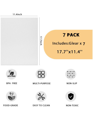 7 Estantes Lavables Aiosscd para Refrigerador Blanco