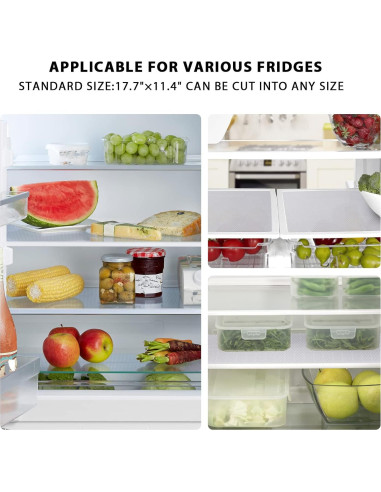 7 Estantes Lavables Aiosscd para Refrigerador Blanco