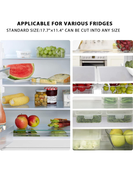 7 Estantes Lavables Aiosscd para Refrigerador Blanco