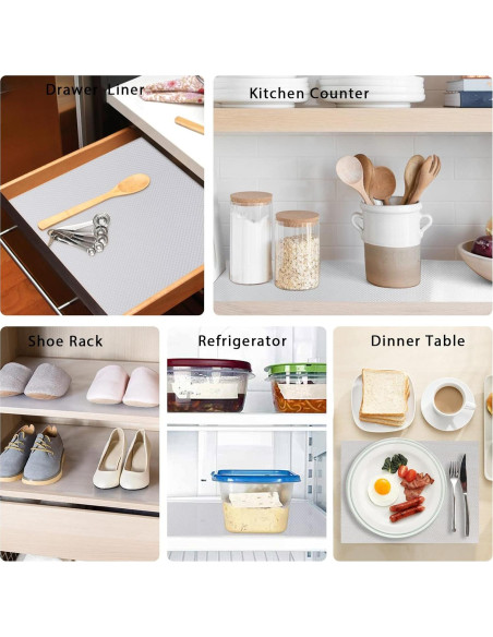 7 Estantes Lavables Aiosscd para Refrigerador Blanco