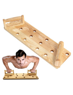 Tabla de Flexiones de Madera FREJSQC - Entrenamiento Portátil