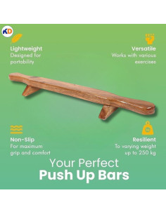 Barra de Flexiones KNK Shena de Madera 76,2 cm Duradera 2