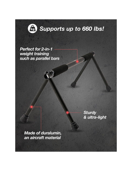 Barra de Flexiones Plegable Withgear Duraluminio 300kg