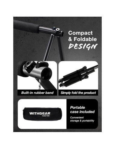 Barra de Flexiones Plegable Withgear Duraluminio 300kg