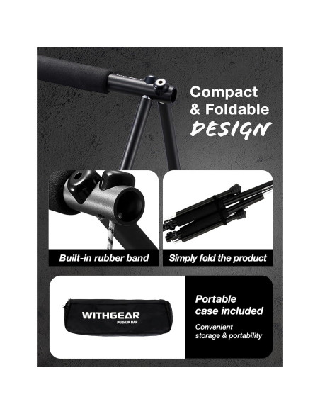 Barra de Flexiones Plegable Withgear Duraluminio 300kg