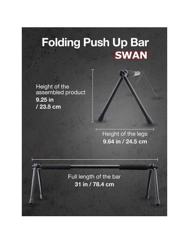 Barra de Flexiones Plegable Withgear Duraluminio 300kg