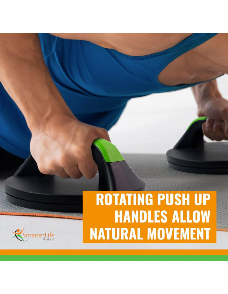 Barra de Flexiones SmarterLife con Mangos Rotativos - 1,06 kg
