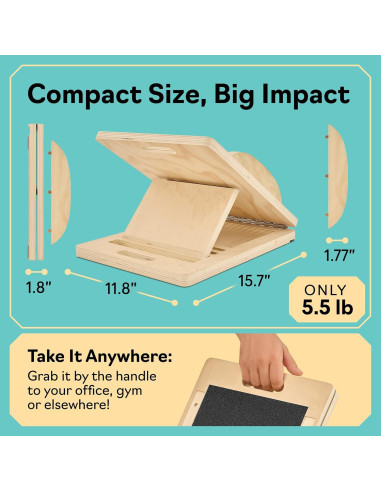 Tablero Inclinado y de Equilibrio ZocoSquat 3 en 1 Madera