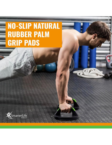 Barra de Flexiones SmarterLife con Mangos Rotativos - 1,06 kg