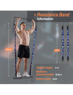 Bandas de Resistencia HOTWAVE 70Lbs para Gimnasio Portátil 2