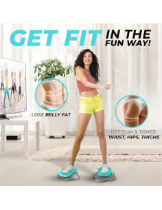 Yes4All Tabla de Giros Abdominales 38 cm Gris Turquesa 2