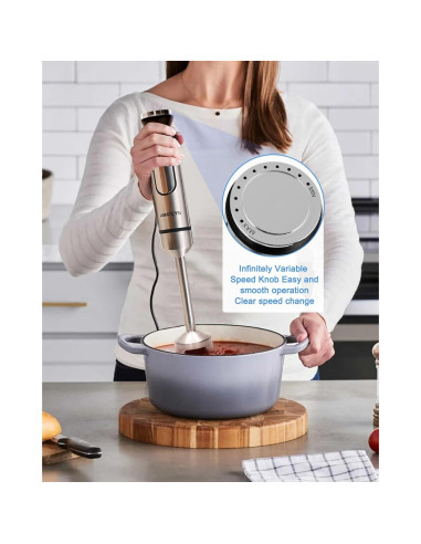 Batidora de Mano Amateys 700W Acero Inoxidable 2 Modos