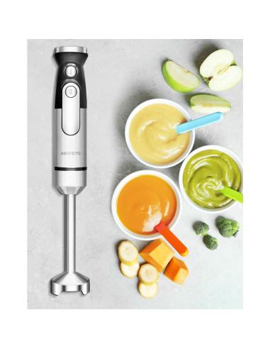 Batidora de Mano Amateys 700W Acero Inoxidable 2 Modos