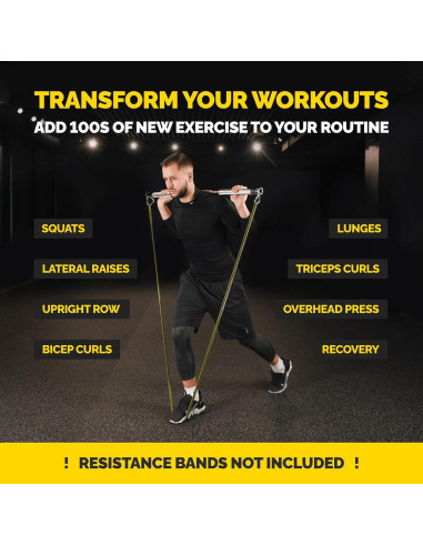 Barra de Bandas de Resistencia Tribe Lifting - Acero 0,91 kg